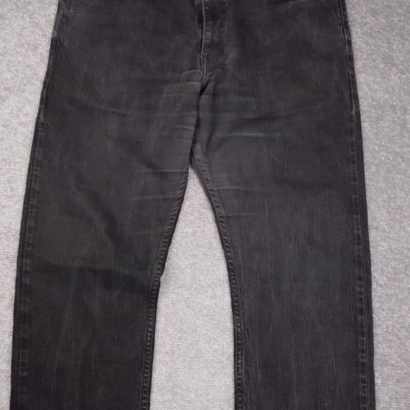 VTG Y2K Levi's 514 Straight Leg Classic Fit 38x30 Dark Wash Black Denim Jeans - Picture 9 of 13